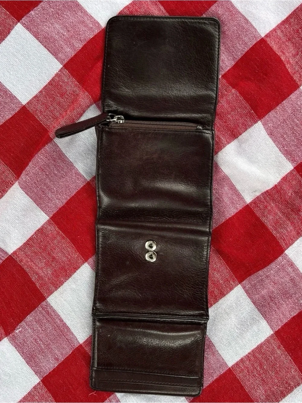 Vintage Osgoode Marley Men's Dark Brown Mini Leather Wallet - Classic Trifold